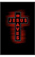 jesus saves: Notebook Journal for Kids & men, women.... with more than 100 lined page - Composition Size (6*9)