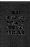 Notes From Another Meeting That Should Have Been An Email