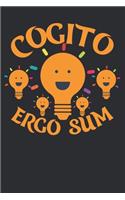 Cogito Ergo Sum: Famous Philosophy Quote Composition College Notebook/ Jorunal and Gift Diary to Write In / 100 Pages of Ruled Lined & Blank Paper / 6"x9"