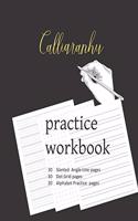 Calligraphy Practice Workbook: Calligraphy and Hand Lettering Practice Notepad: Modern Calligraphy Slant Angle Lined Guide, Alphabet Practice & Dot Grid Paper Practice Sheets for 