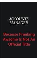 Accounts Manager because freeking awsome is not an official title