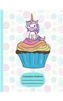 Unicorn Cupcake Whimsical Composition Notebook