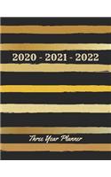 2020 - 2021 - 2022 Three Year Planner: 36 Month Yearly Planner Monthly Calendar V3