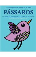 Livro para colorir para crianças de 2 anos (Pássaros)