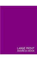 Large Print Address Book: Purple, 3 Addresses per Page - 300 Address - Great Quality Super Easy to Read - (Letter size 8.5 x 11 Inches) 100 Pages - 008(8 Address Book)
