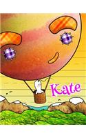 Kate: Personalized Book with Child's Name, Primary Writing Tablet, 65 Sheets of Practice Paper, 1" Ruling, Preschool, Kindergarten, 1st Grade, 8 1/2" x 11