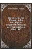 Chronologische Übersicht der Wichtigsten Begebenheiten aus den Kriegsjahren 1806-1815
