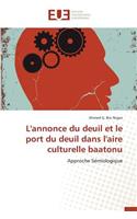 L'Annonce Du Deuil Et Le Port Du Deuil Dans l'Aire Culturelle Baatonu