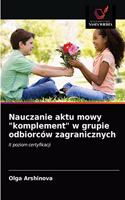 Nauczanie aktu mowy 