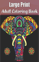 Large Print Adult Coloring Book: An Adults Coloring Book of Spring with Flowers, Butterflies, Country Scenes, Designs, (Hard Coloring Books For Adults)