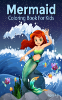 Mermaid Coloring Book For Kids Ages 4-8
