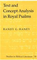Text and Concept Analysis in Royal Psalms