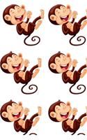 Laughing Monkeys on the Ground - Blank Lined Notebook