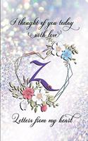 Letters From My Heart - Z: 6x9 Blank 100 Lined College-Ruled Journal Notebook For Writing Letters To Your Lost Loved One. Includes Comforting Quotes Every 10 Pages