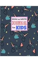 Draw and Write Journal for Kids: Cute Unicorn Matte Cover Design for Drawing, Creative Writing, Doodling, Creating Your Own Story, Illustration Book and Diary (Perfect Gift for Kids