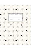 Handwriting Practice Sheets: Cute Blank Lined Paper Notebook for Writing Exercise and Cursive Worksheets - Perfect Workbook for Preschool, Kindergarten, 1st, 2nd, 3rd and 4th Gr