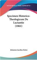 Specimen Historico-Theologicum de Lactantio (1861)