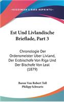 Est Und Livlandische Brieflade, Part 3