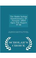 Stable Isotope Geochemistry of Jarosite