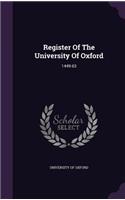 Register Of The University Of Oxford: 1449-63