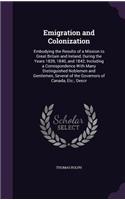 Emigration and Colonization