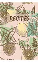 Recipes: Blank Cooking Journal, 6x9-inch, 120 Recipe Pages