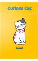 Curious Cat: Journal 6 x 9 inch With 120 Lined pages