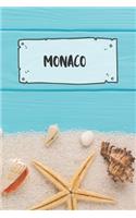 Monaco: Liniertes Reisetagebuch Notizbuch oder Reise Notizheft liniert - Reisen Journal für Männer und Frauen mit Linien