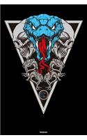 Notebook: Snake and Skulls Journal King Cobra Reptile Composition Book Viper Gift