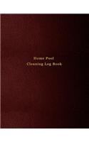 Home Pool Cleaning Log Book: Swimming pool care and maintenance logbook journal for personal home pool owners - Red leather print design