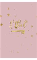 Ethel: Personalized Journal to Write In - Rose Gold Line Journal