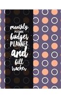 Monthly Personal Budget Planner and Bill Tracker