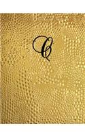 C: Personal Initial "C", Notebook, 8.5x11 Inches, Lined