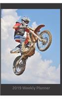 Plan on It 2019 Weekly Calendar Planner - Motocross Dirt Bike Motorcycle Who Needs Wings: Extreme Sports Black 14 Month Pocket Appointment Notebook