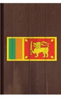 Sri Lanka Flag Journal Notebook: Blank Lined Ruled for Writing 6x9 110 Pages