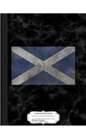 Vintage Scotland Flag Composition Notebook