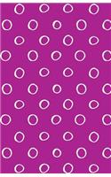 Journal Notebook Small White Circles On Pink