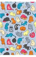Bullet Journal Notebook for Cat Lovers Fun Cat Pattern 2: 162 Numbered Pages with 150 Dot Grid Pages, 6 Index Pages and 2 Key Pages for Journaling, Writing, Planning and Doodling, for Women, Men, Kids, Easy