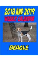 2018 and 2019 Weekly Calendar Beagle