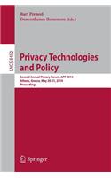 Privacy Technologies and Policy