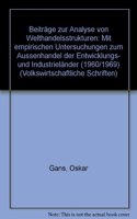 Beitrage Zur Analyse Von Welthandelsstrukturen