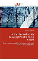 La transformation du gouvernement local en russie