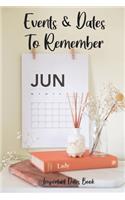 Events and Dates to Remember