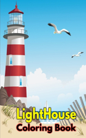 LightHouse Coloring Book: Unique Lighthouse Page To Color With Scenic View, Beach Scene