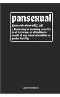 LGBTQ Notebook: Dotted Log Book For Lesbian, Bisexual Or Gay: Pansexual Journal Definition Gift