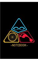 Notebook: 6x9 Triathlon - dotgrid - dot grid paper - notebook - notes