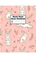 Blank Sheet Music Notebook: Easy Blank Staff Manuscript Book Large 8.5 X 11 Inches Musician Paper Wide 12 Staves Per Page for Piano, Flute, Violin, Guitar, Trumpet, Drums, Cell