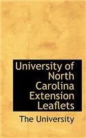 University of North Carolina Extension Leaflets: (English)