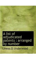 A List of Adjudicated Patents