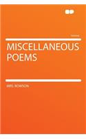 Miscellaneous Poems: (English)